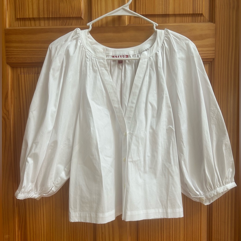 NWT STAUD WHITE blouse